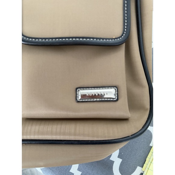 Rosetti Tan Beige Woven Shoulder Bag with Zipper Accent Tote Zip Closure - Picture 6 of 7